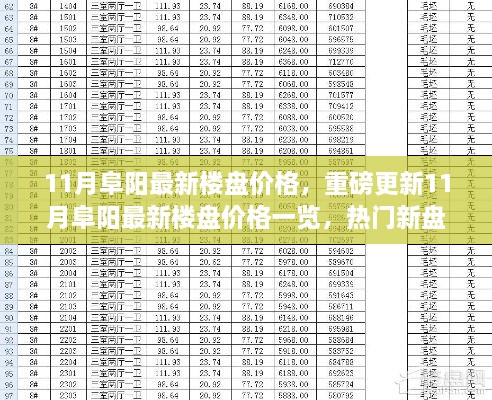 11月阜阳楼盘价格重磅更新，热门新盘趋势解读，理想家园选择指南