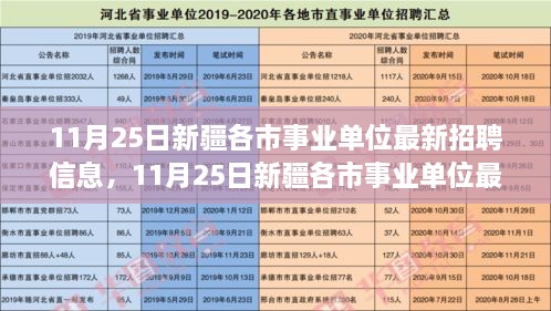 新疆各市事业单位最新招聘信息深度解读及某某观点探析，11月25日更新