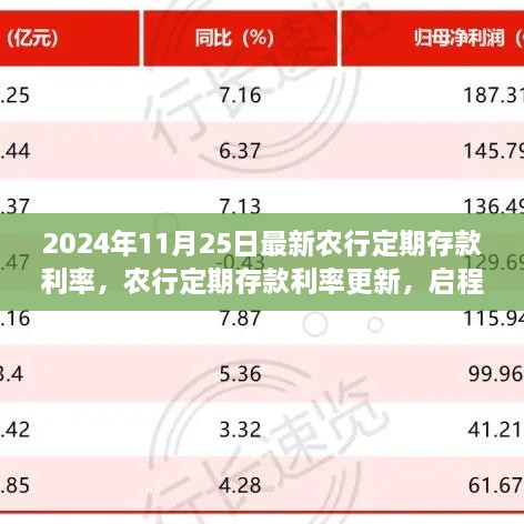 农行定期存款利率更新，启程探索自然美景的金融指南