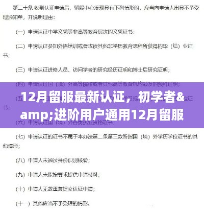 初学者与进阶用户通用，12月留服最新认证全流程详解