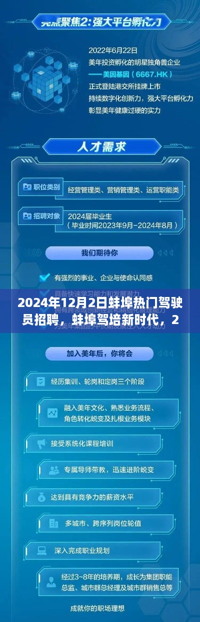 2024蚌埠智能驾驶员招聘震撼来袭，新时代驾培解决方案引领行业变革