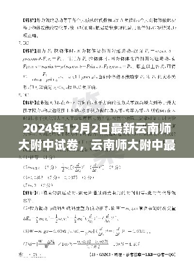 云南师大附中最新试卷与教育观点探析，2024年展望与探析