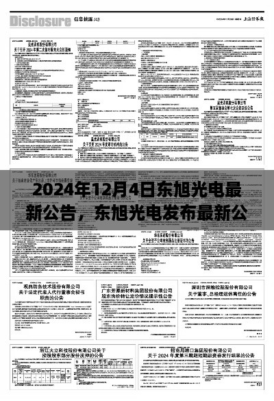 东旭光电最新公告聚焦要点解读与未来展望（2024年12月4日）