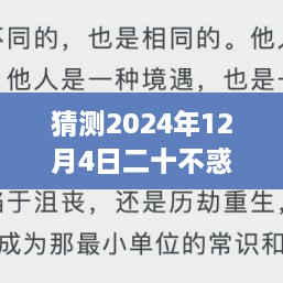 揭秘未来之谜，二十不惑最新动态预测，2024年12月4日展望