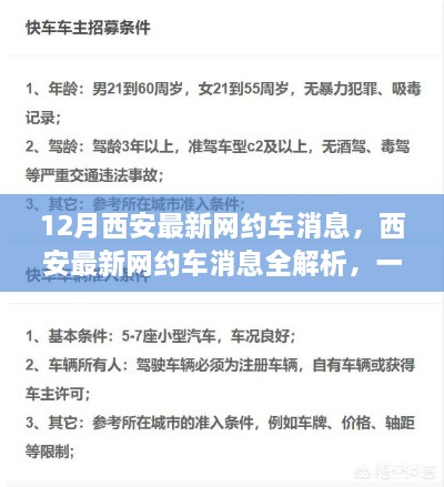 12月西安网约车最新动态解析，如何轻松成为合格网约车司机？