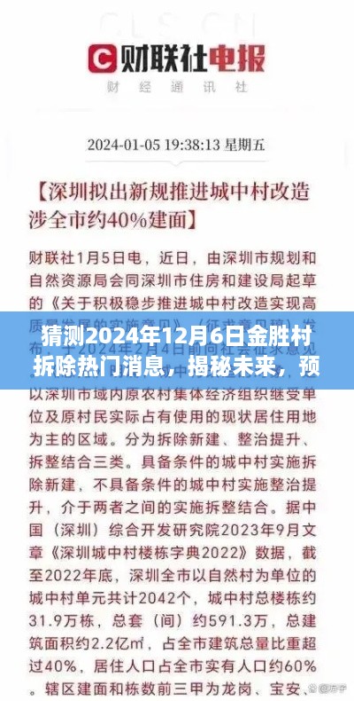 揭秘金胜村拆除消息全攻略，预测未来拆除计划，初学者也能轻松掌握的技能，热门消息速递！