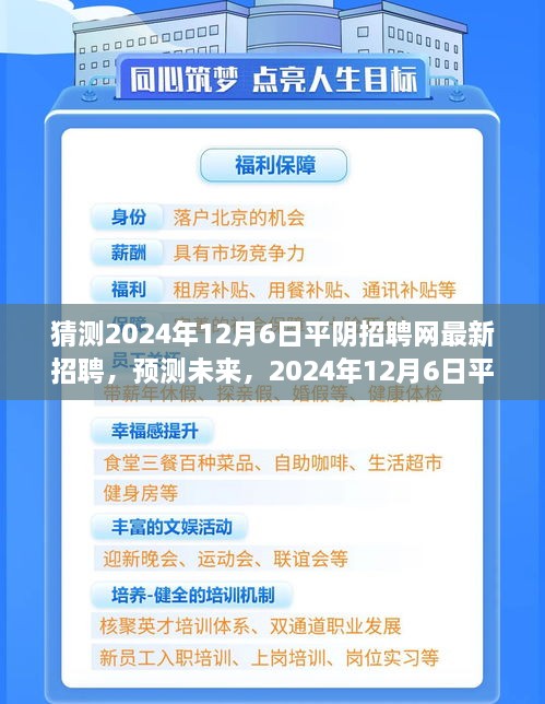 猜测2024年12月6日平阴招聘网最新招聘，预测未来，2024年12月6日平阴招聘网热门职位解析