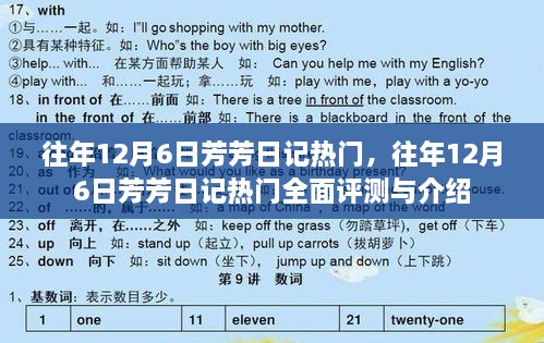 往年12月6日芳芳日记热门，往年12月6日芳芳日记热门全面评测与介绍