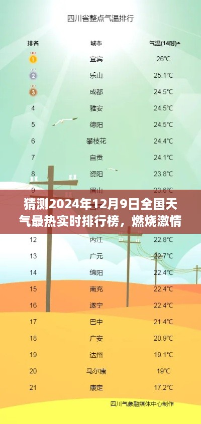 猜测2024年12月9日全国天气最热实时排行榜，燃烧激情，预见未来，2024年12月9日全国天气最热实时排行榜背后的励志故事