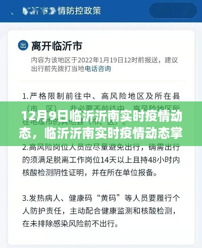 临沂沂南实时疫情动态更新，掌握最新疫情动态指南（12月9日版）