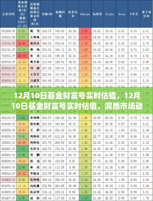 12月10日基金财富号实时估值，洞悉市场脉动，掌握投资先机