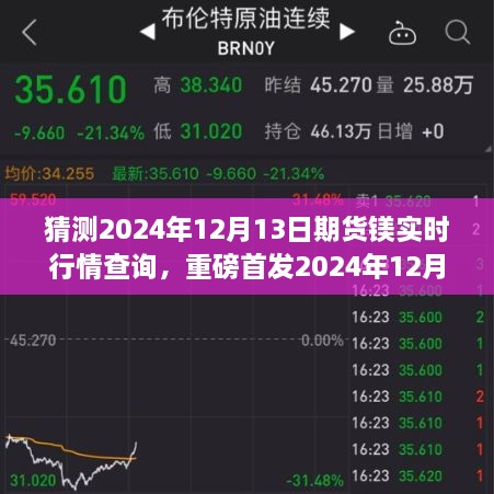 科技前沿引领，揭秘重磅智能预测系统，掌握未来镁期货行情动态——预测2024年12月13日期货镁实时行情查询报告重磅首发！