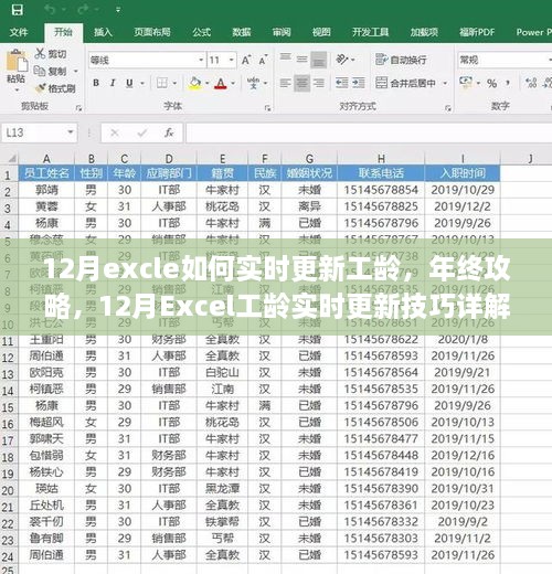 年终攻略，Excel工龄实时更新技巧详解，轻松实现12月工龄实时更新功能