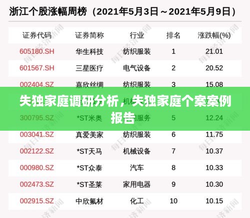 失独家庭调研分析，失独家庭个案案例报告 