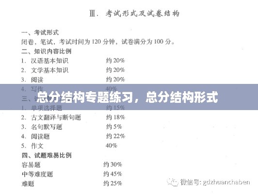 总分结构专题练习，总分结构形式 