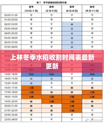 上林冬季水稻收割时间表最新更新