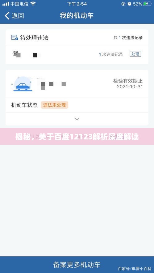 揭秘，关于百度12123解析深度解读