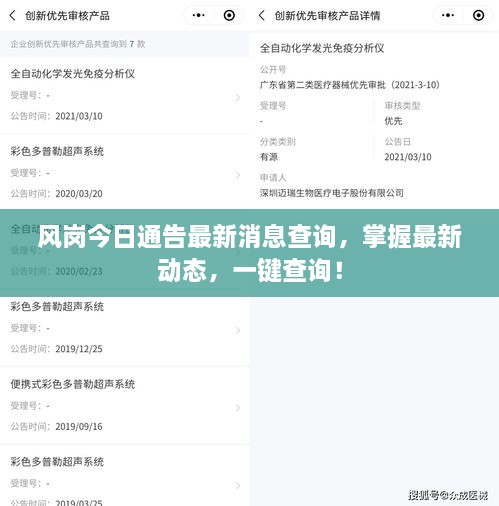 风岗今日通告最新消息查询，掌握最新动态，一键查询！