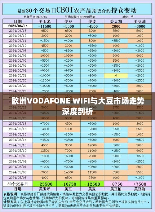 欧洲VODAFONE WIFI与大豆市场走势深度剖析