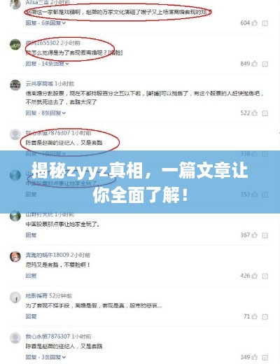 揭秘zyyz真相，一篇文章让你全面了解！