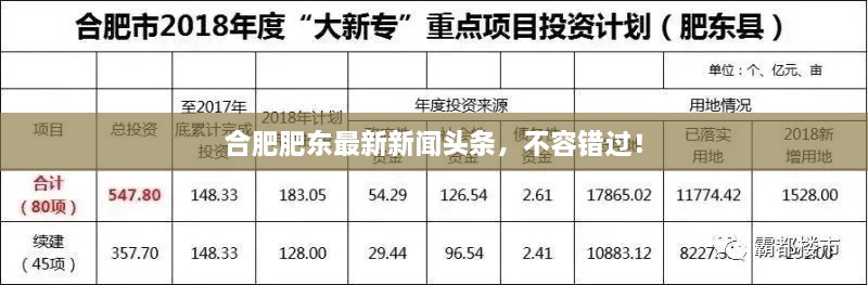 合肥肥东最新新闻头条，不容错过！