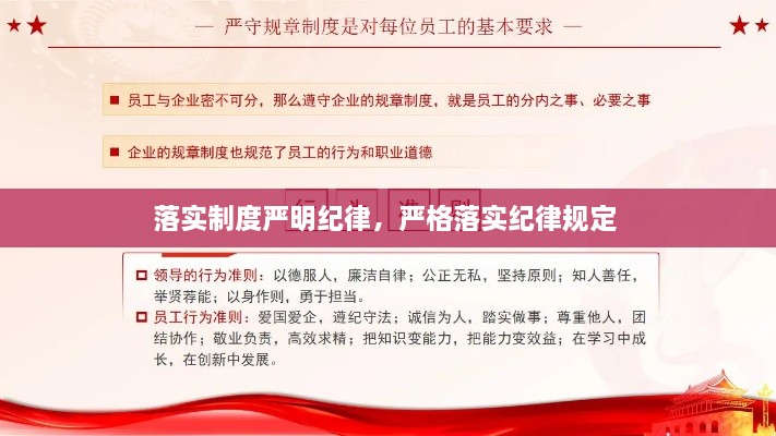 落实制度严明纪律，严格落实纪律规定 