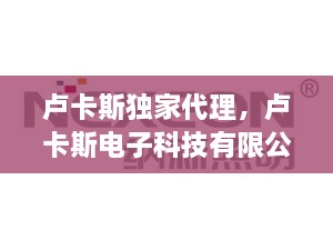 卢卡斯独家代理，卢卡斯电子科技有限公司 