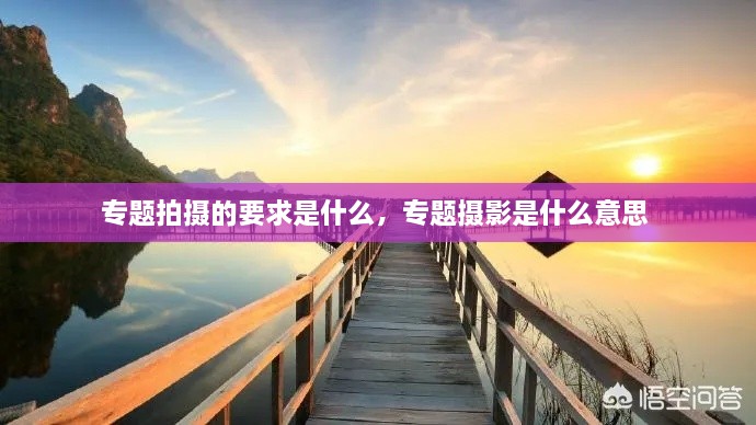 专题拍摄的要求是什么，专题摄影是什么意思 